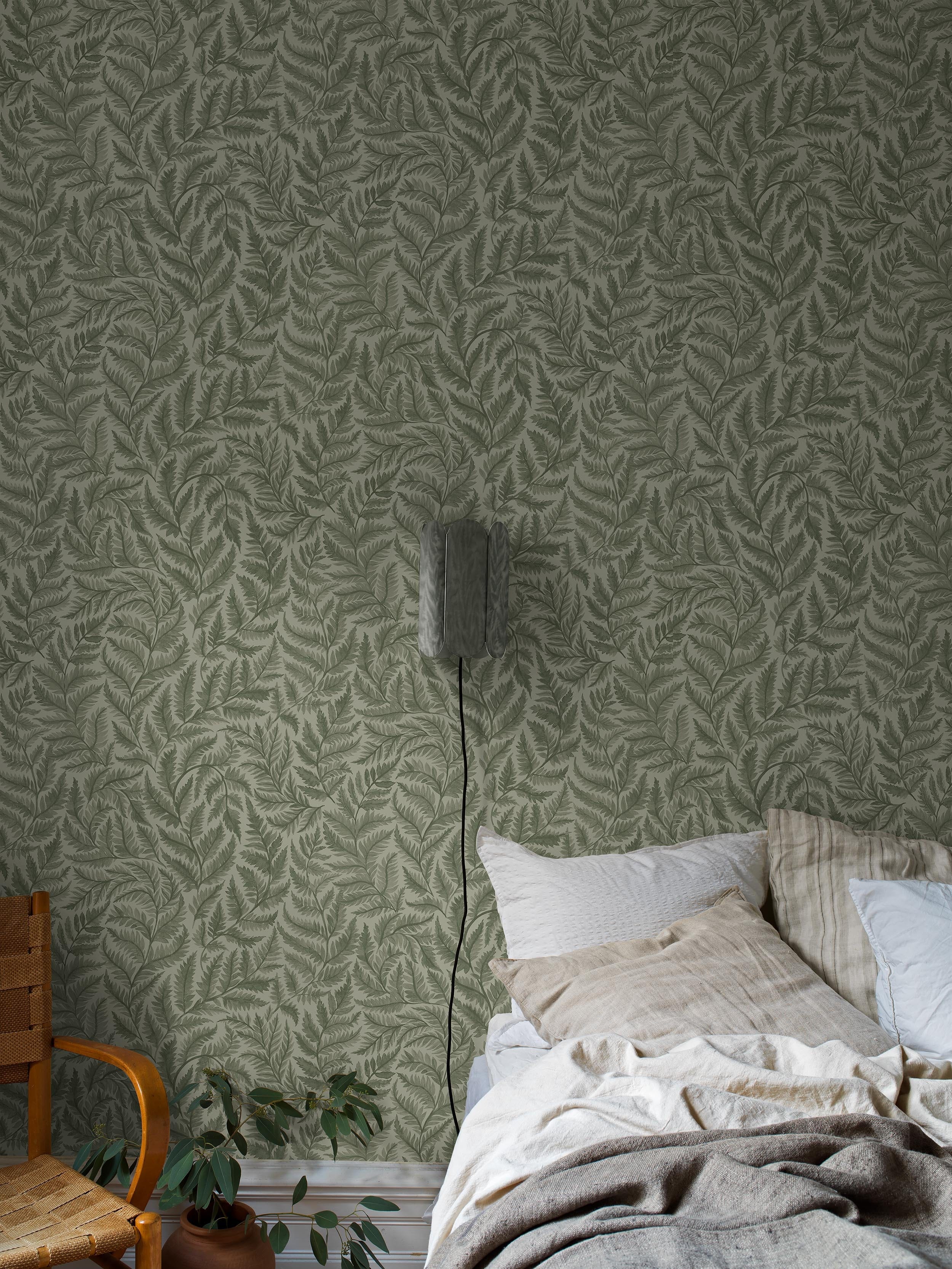 Ferns, 7792, Grön tapet – Boråstapeter