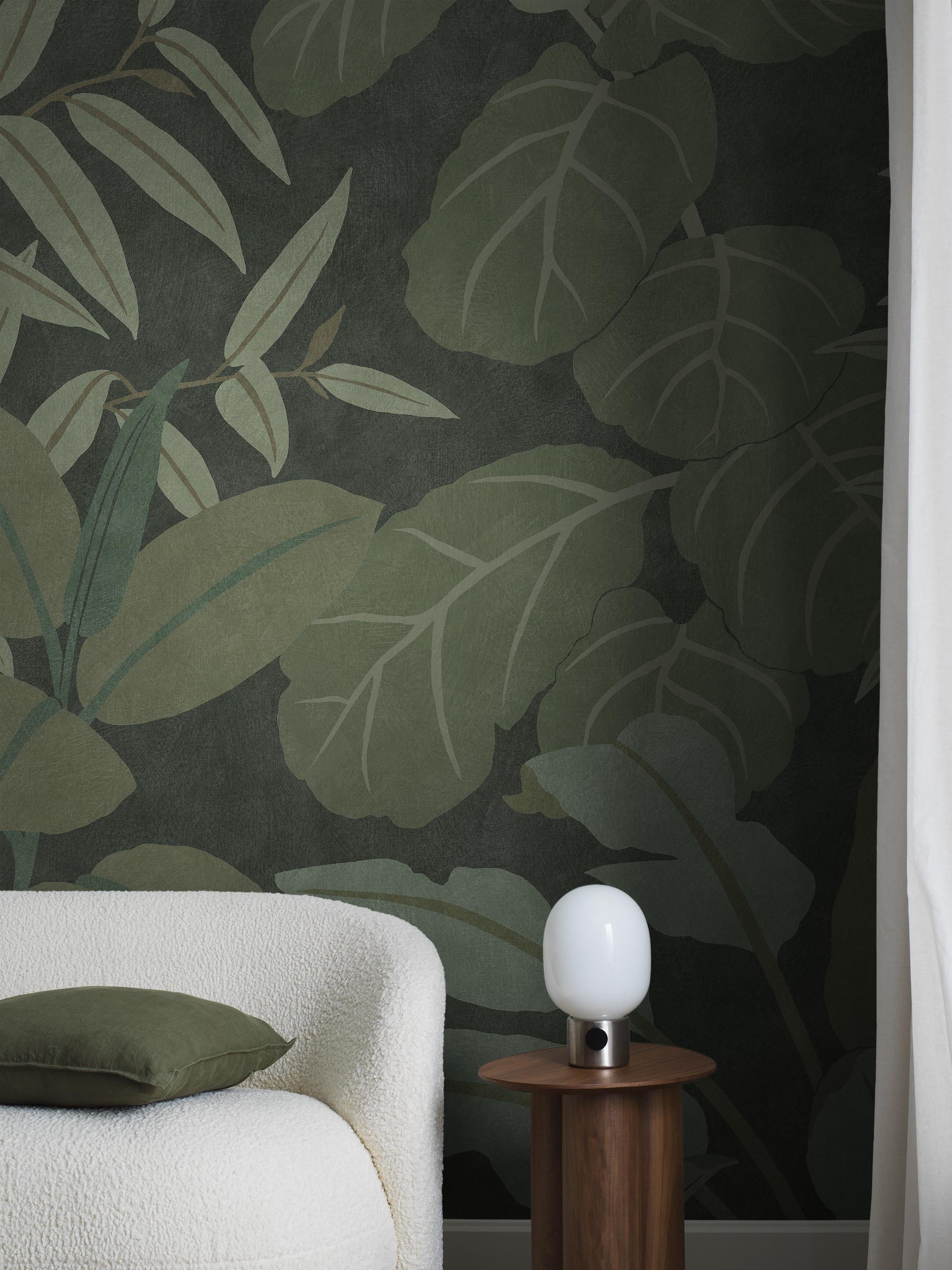Grand Leaves, Grön tapet – Boråstapeter