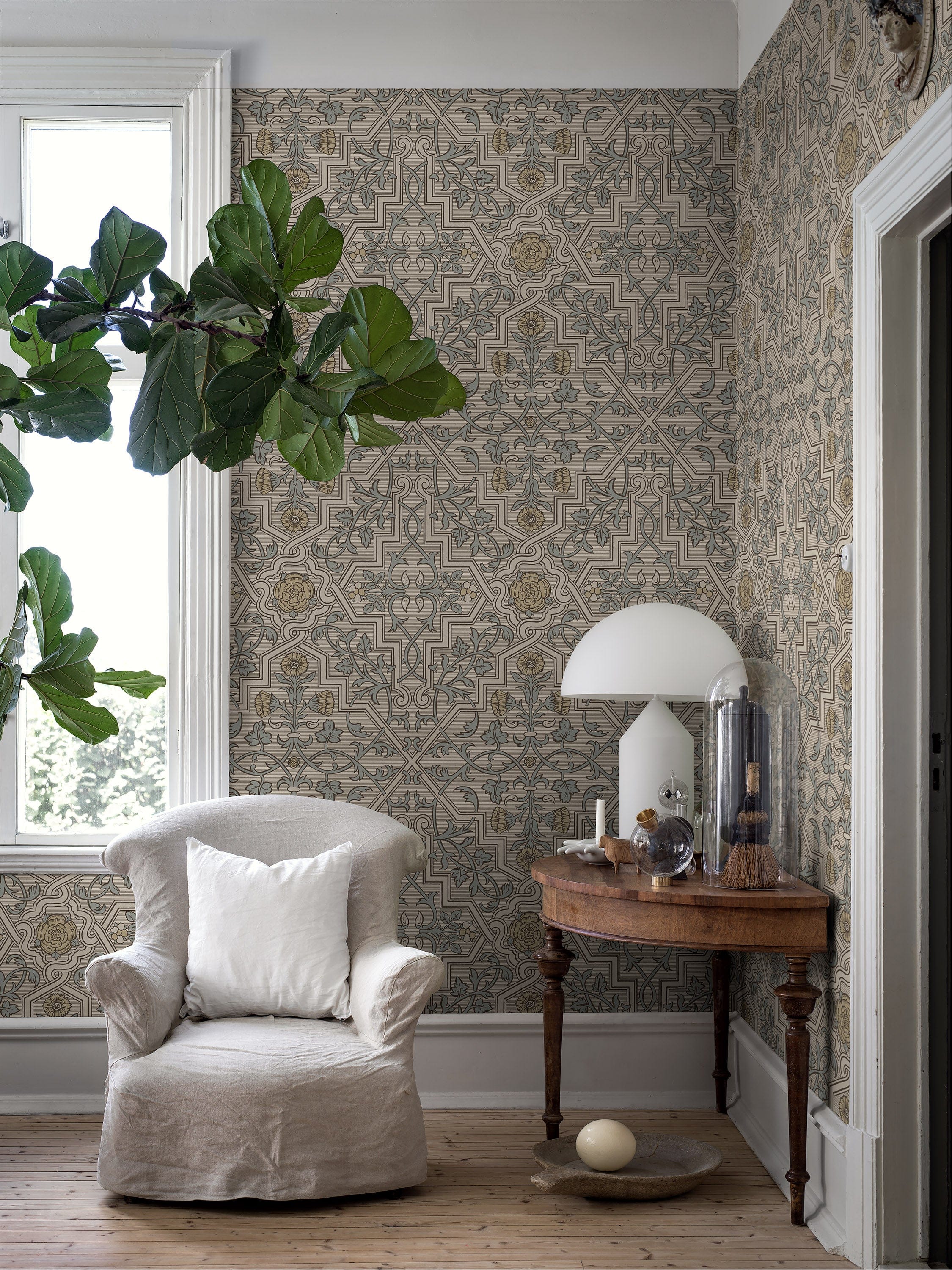 Rosenvinge Grand, Beige tapet – Boråstapeter
