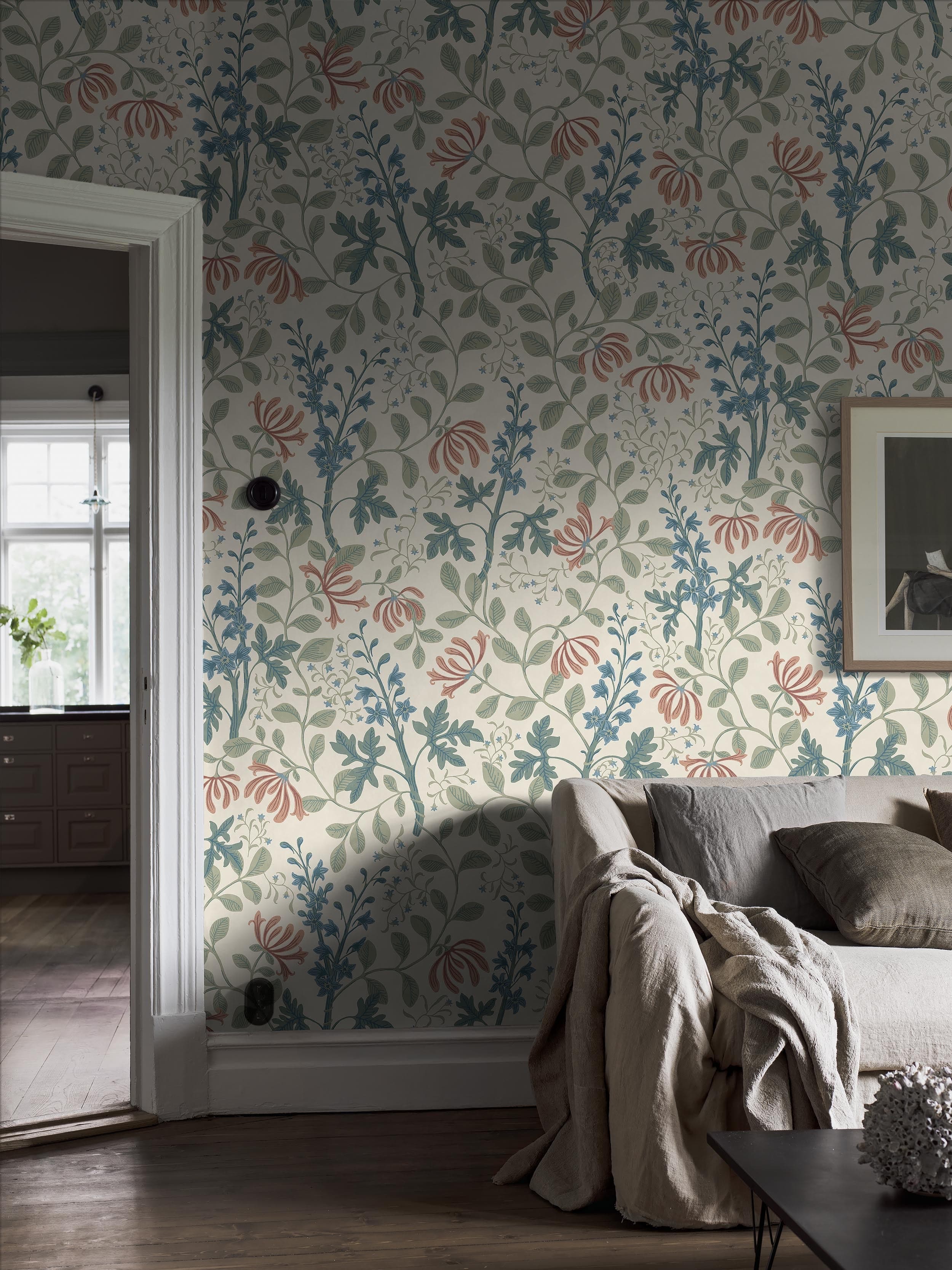 Trädgårdsfröjd Grand, Beige tapet – Boråstapeter