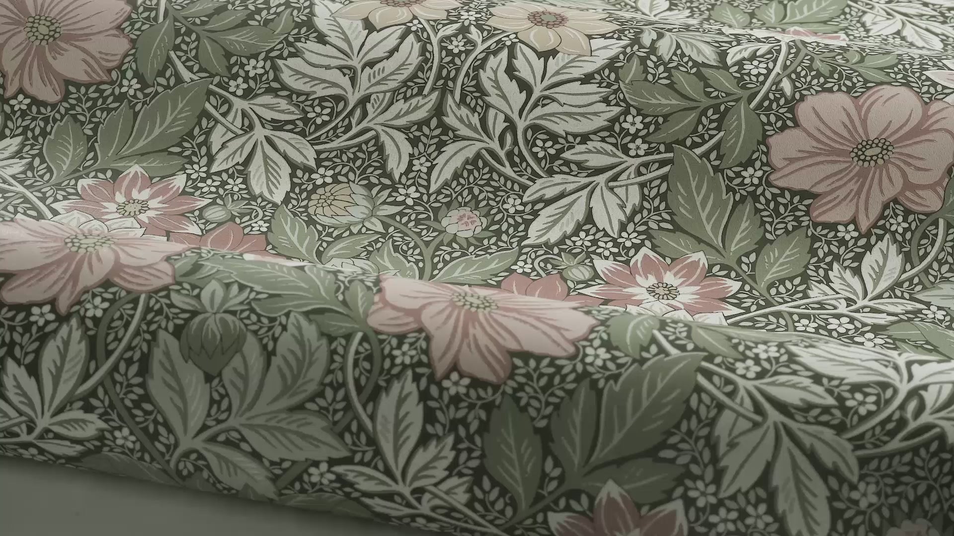 Dahlia Garden, 7666, Green wallpaper – Boråstapeter