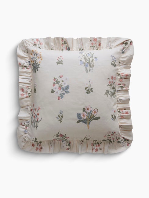 Ängsflora Pudebetræk Flæsekant 50x50