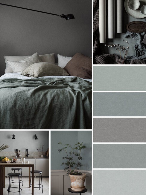 Linen tons de bleu A4